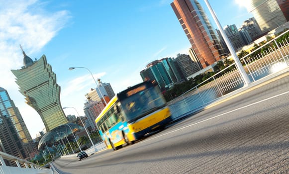 traffic in macao at day 