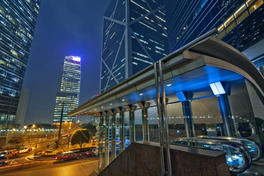 modern office building in dusk