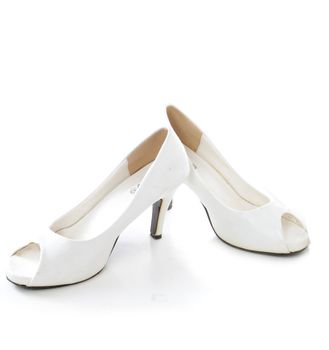 high heel women shoes on white background 