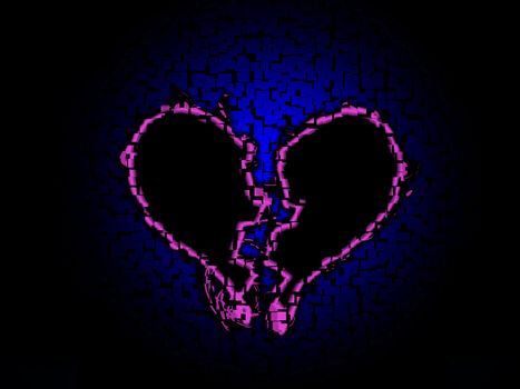 Concept image about having a broken heart.