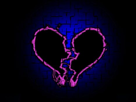 Concept image about having a broken heart.