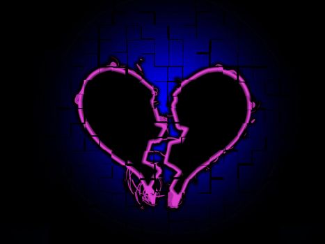 Concept image about having a broken heart.