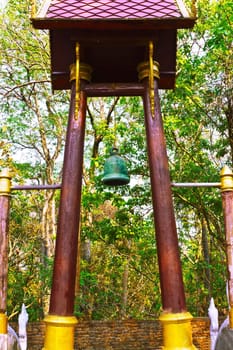 Chinese temple bell inscribed with the Chinese in Thailand