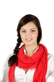 Young student girl smiling and looking at the camera