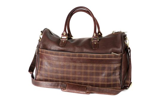 brown male bag isolated on white background