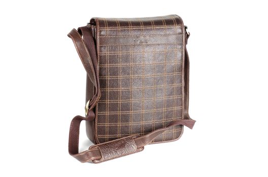 brown male bag isolated on white background