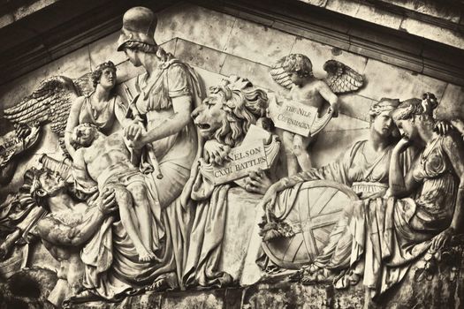 The Death of Lord Nelson Remembered With Marble Sculptures