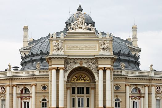 top part of Opera house in Odessa, Ukraine