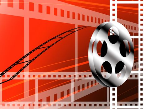 Film strip and roll, Cinema concept background