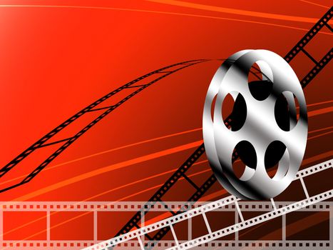 Film strip and roll, Cinema concept background