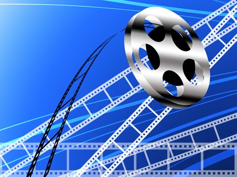 Film strip and roll, Cinema concept background