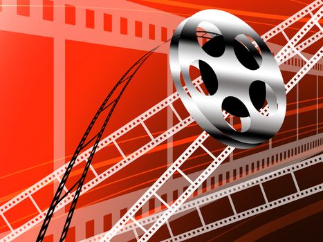 Film strip and roll, Cinema technology background