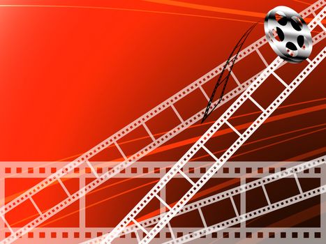 Film strip and roll, Cinema technology background