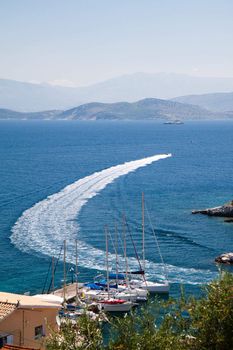 Kassiopi bay on the island Corfu, Greece