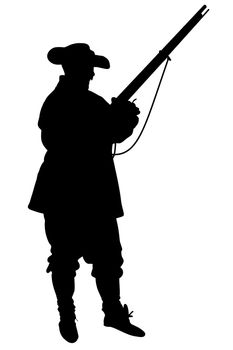 Illustrated silhouette of a Confederate Soldier
