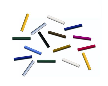 Sticks of pastel colored chalk