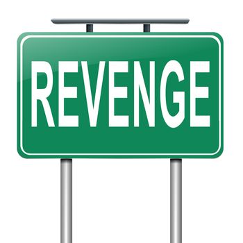Illustration depicting a sign with a revenge concept.