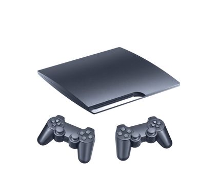 Console accessories on white