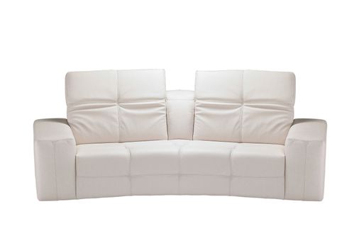White sofa on white background