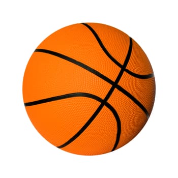 Orange basket ball, photo on the white background