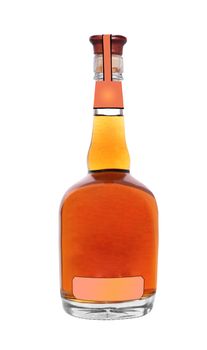 Brandy bottle isolated on a white background