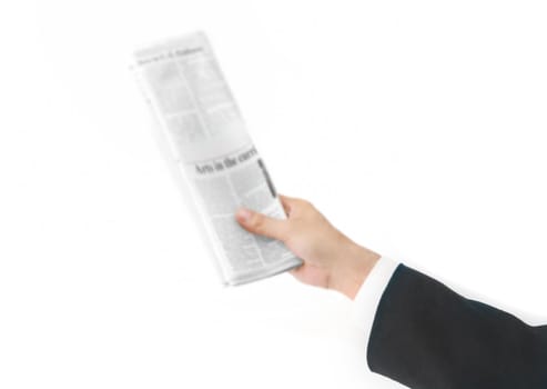 Businessman with newspapper