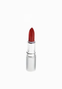 Red lipstick isolated on white background