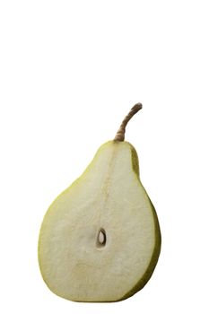 fresh slice pear isolated on white
