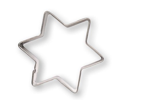 Star shaped cookie cutter with clipping path