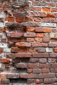 old red brick wall background