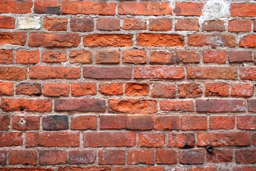 old red brick wall background, horizontal version