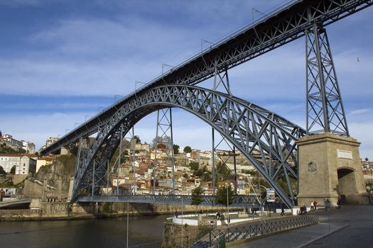 Oporto View with D. Luis Bridge in the foregound - Portugal