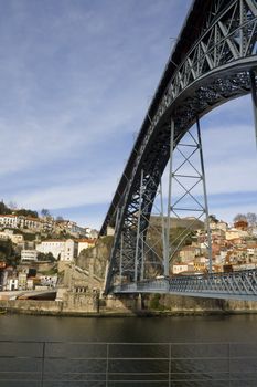 Oporto View with D. Luis Bridge in the foregound - Portugal
