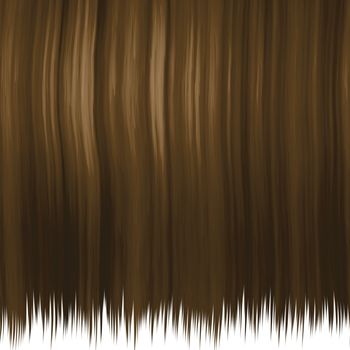 Silky brown hair texture isolated over white.  This one tiles seamlessly.