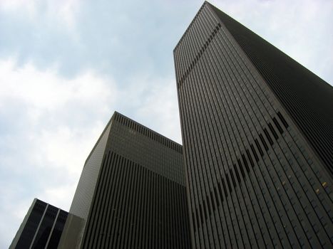 An example of modern corporate architecture found in the city.