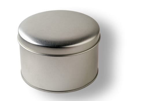 Round blank metal container - place for your logo - with clipping path