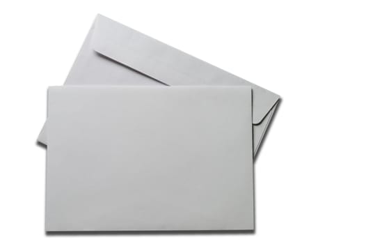 Blank card and envelope with clipping path