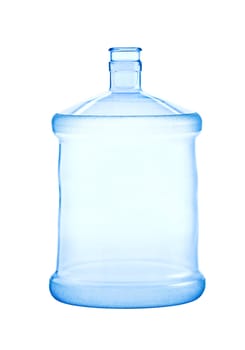 Big empty bottle isolated on white