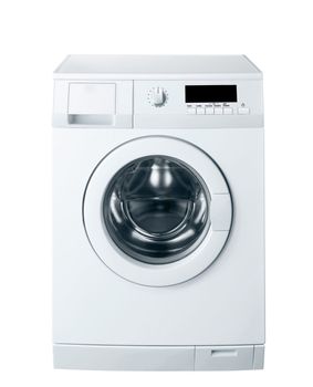 washing machine in action, with clipping path