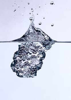 Water splash isolated on white