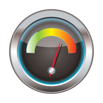 Internet or web download icon with bright dial for speed