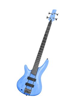bass guitar with clipping path