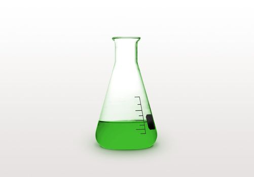 Test-tubes isolated on white. Laboratory glassware