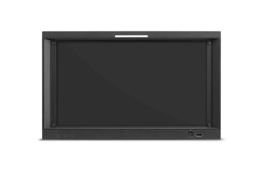 widescreen lcd monitor isolated on white