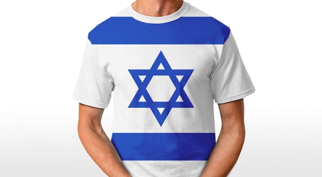 Israel t-shirt isolated on white