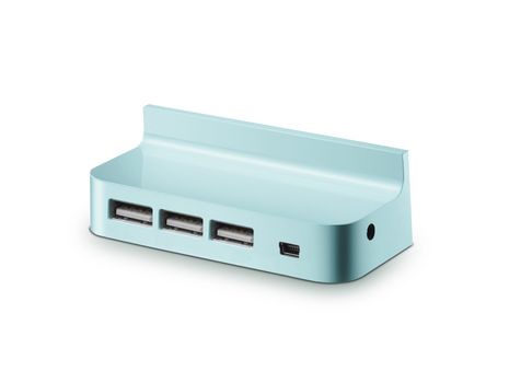 Travel usb hub isolated on white background