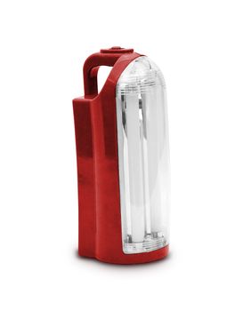 Red electrik latern on white background