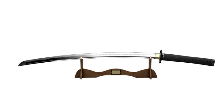 Samurai sword on a stand