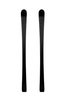 Pair of alpine skis isolated on white