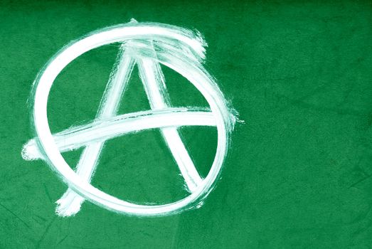 Anarchy symbol on grunge background